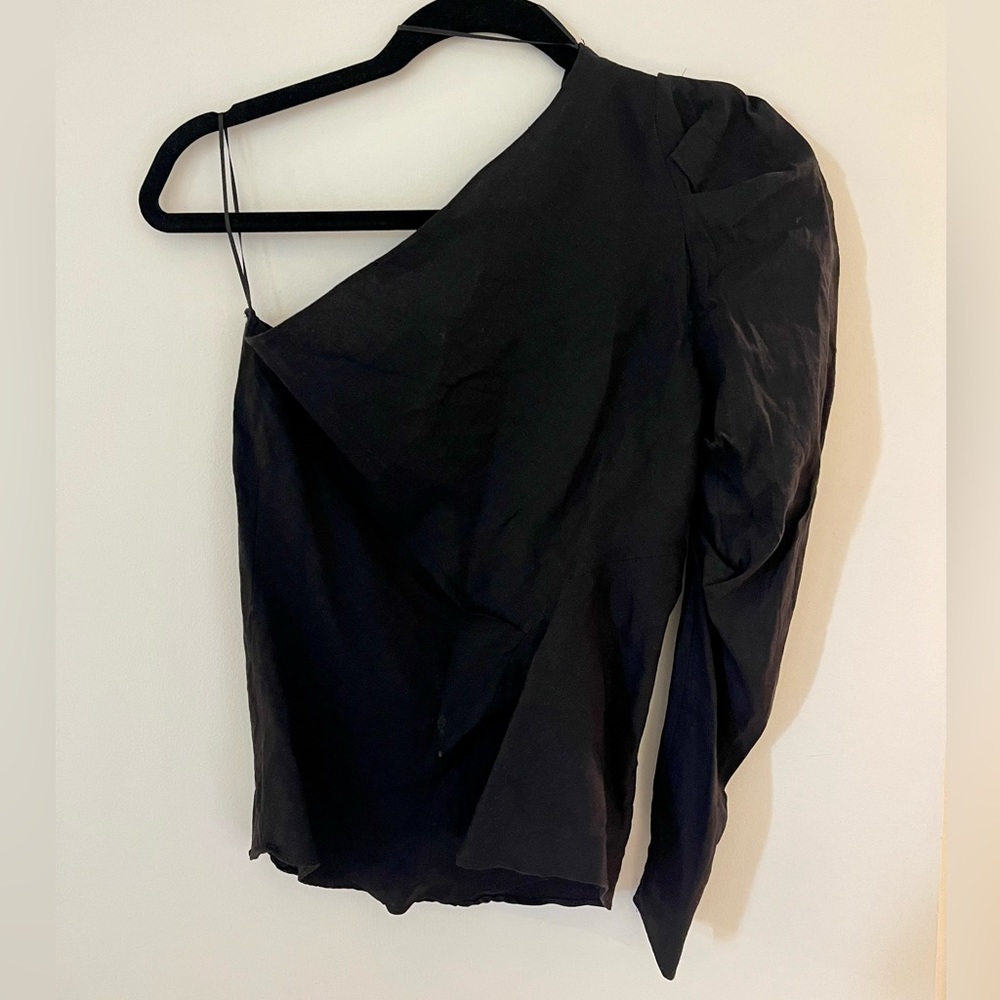 Zara one shoulder top size medium